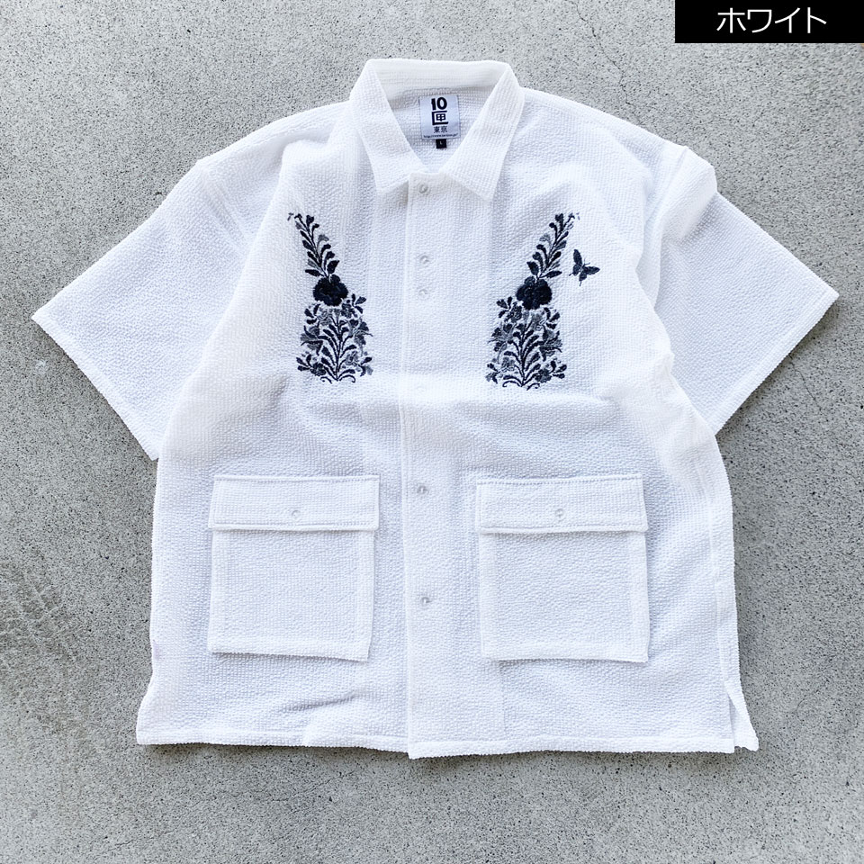 全2色 TENBOX 10匣 テンボックス 半袖シャツ San Antonino SHIRT ブラッ...