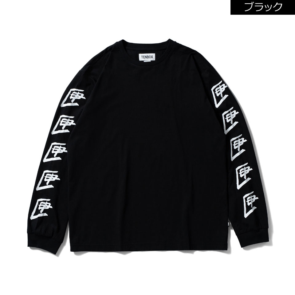 全3色 TENBOX 10匣 テンボックス ロンT Tシャツ BOX L/S Tee ブラック