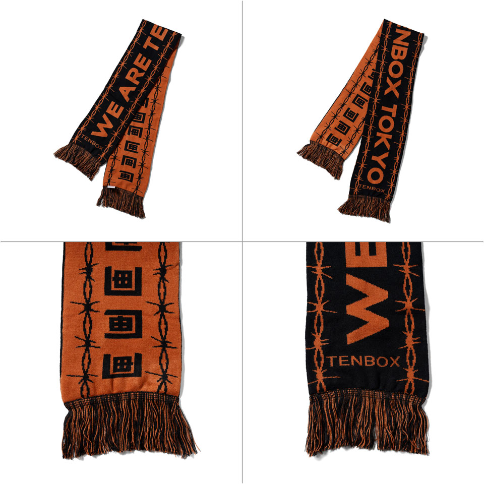 TENBOX 10匣 テンボックス マフラー TEAM MUFFLER ブラック/オレンジ