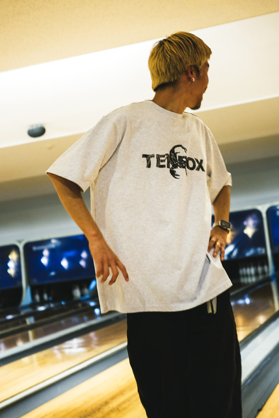 全2色 TENBOX 10匣 テンボックス Tシャツ Scorpion S/S TEE チャコール