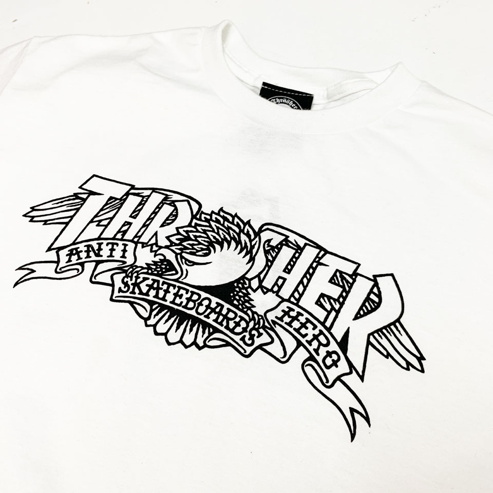 THRASHER X ANTIHERO / PIGEON MAG TEE (BLACK) – Feelin'