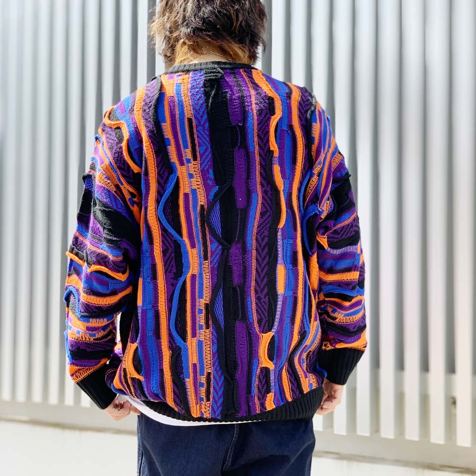 トップス archive COOGI 3D Crazy Patterned Knit COOGI”multicolor 3D cotton knit