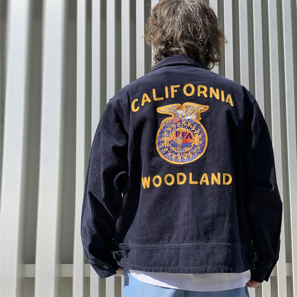 FFA コーデュロイジャケット ネイビー IDAHO サイズ44大きめネクタイ付 FFA コーデュロイジャケット ネイビー IDAHO サイズ44大きめ