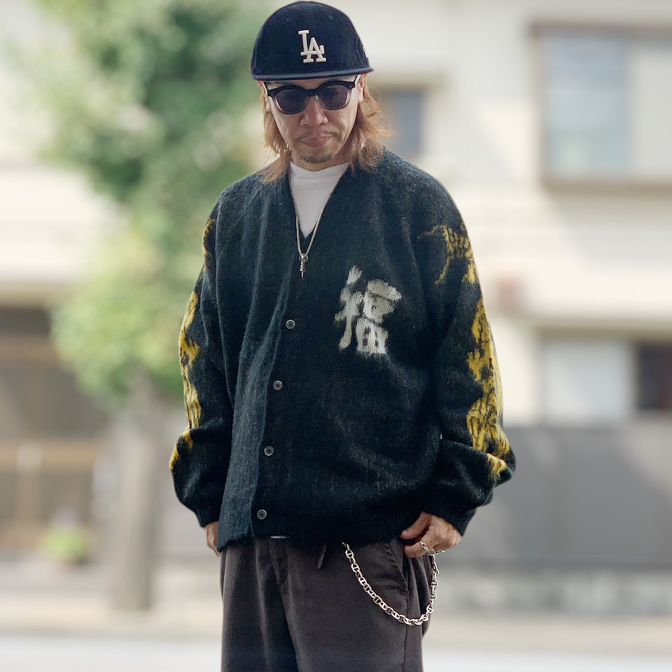 スリフティルック THRIFTY LOOK カーディガン RAGLAN SLEEVE SOUVENIR