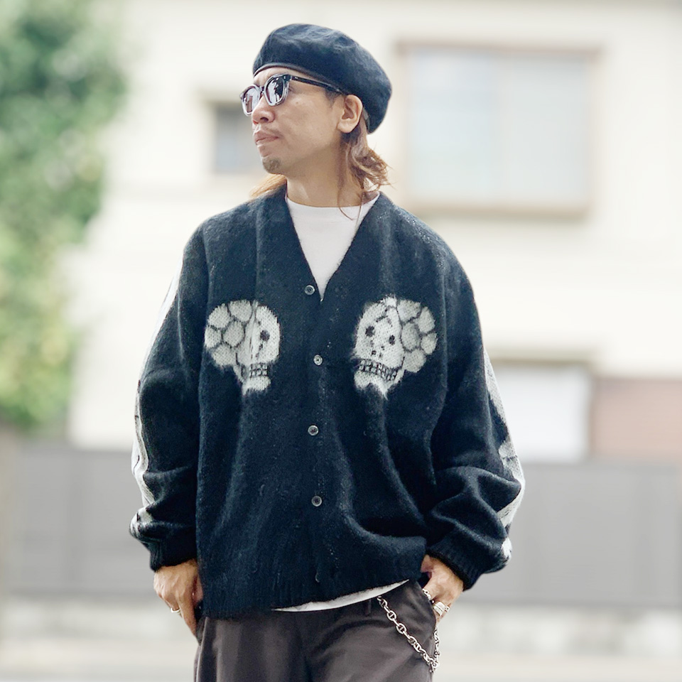 スリフティルック THRIFTY LOOK カーディガン RAGLAN SLEEVE SOUVENIR