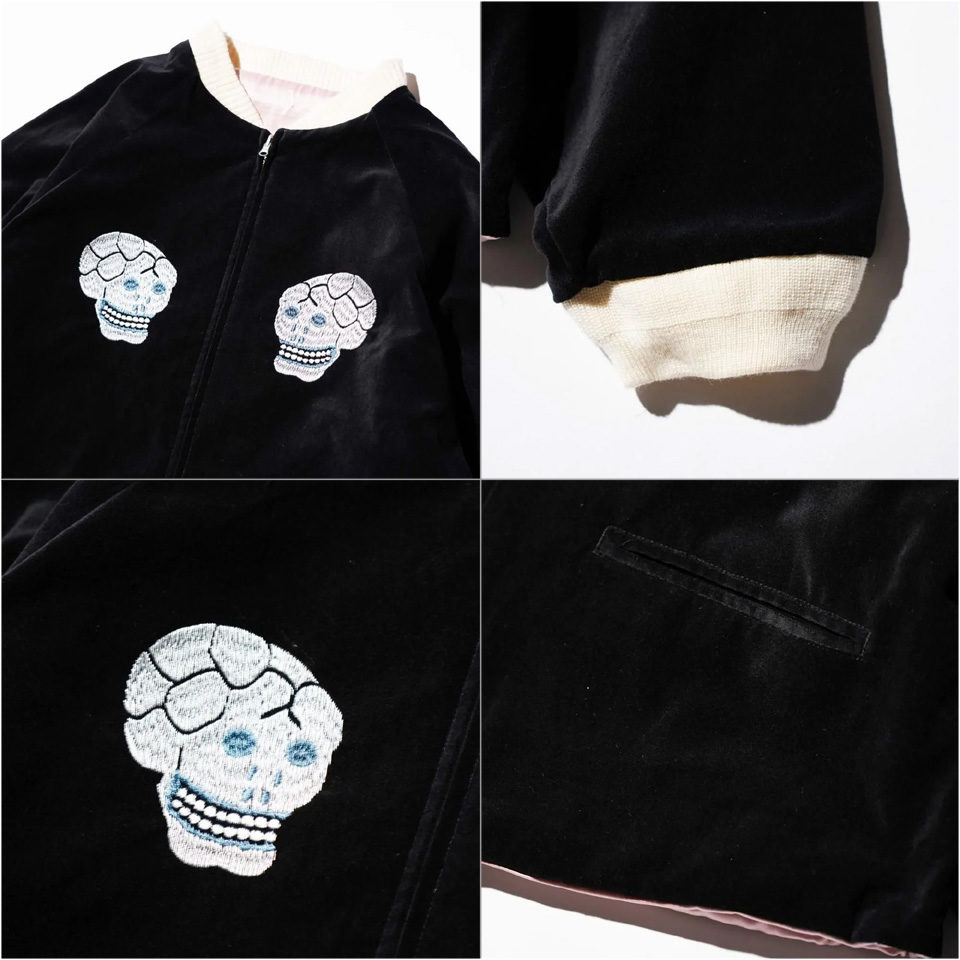 スリフティルック THRIFTY LOOK スーベニアジャケット SNAKE & SKULL