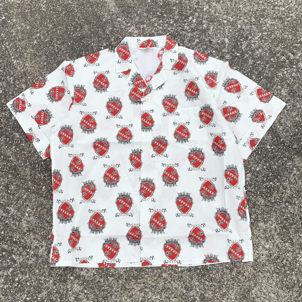 タウンクラフト TOWNCRAFT パジャマシャツ HEART PRINTED PAJAMA SHIRT