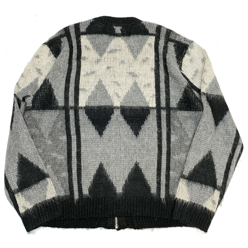 TOWNCRAFT（タウンクラフト） ジップカーディガン VINTAGE JAQUARED