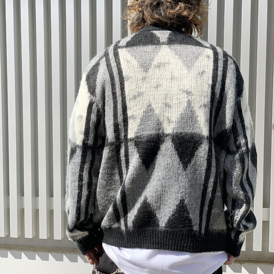 TOWNCRAFT タウンクラフト ジップカーディガン VINTAGE JAQUARED