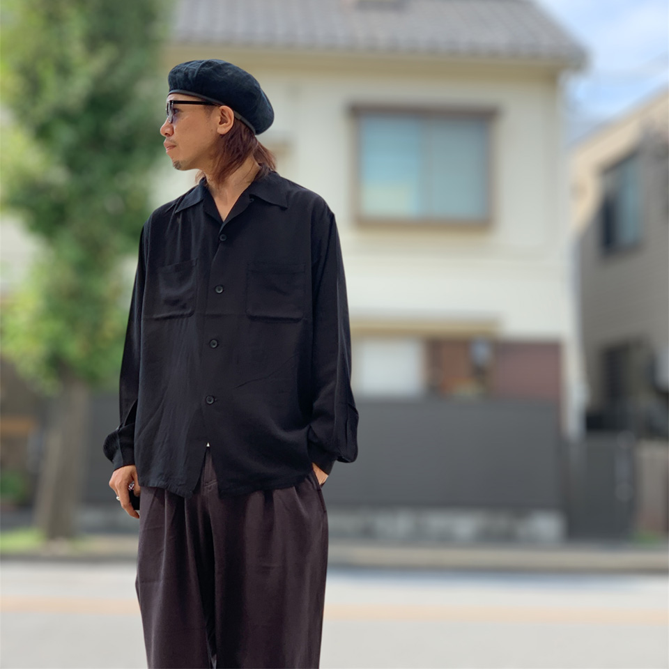 TOWNCRAFT（タウンクラフト） レーヨンシャツ 50S BLACK LOOP COLLAaR