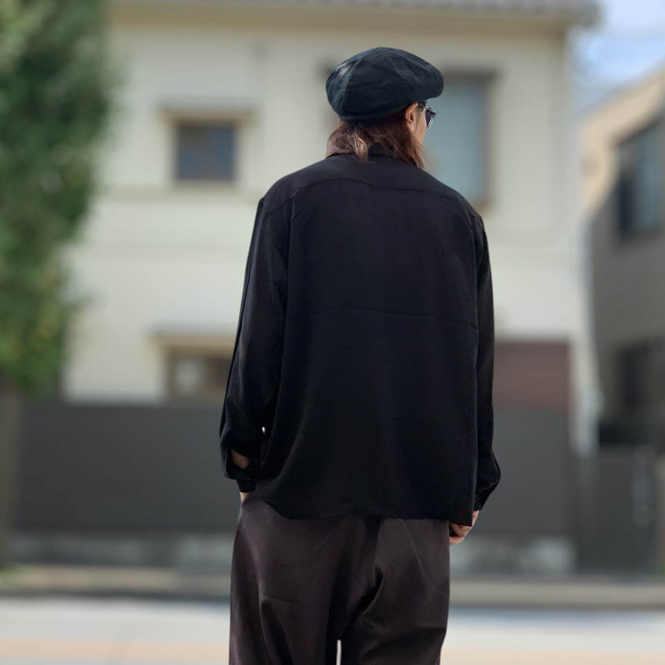 TOWNCRAFT（タウンクラフト） レーヨンシャツ 50S BLACK LOOP COLLAaR