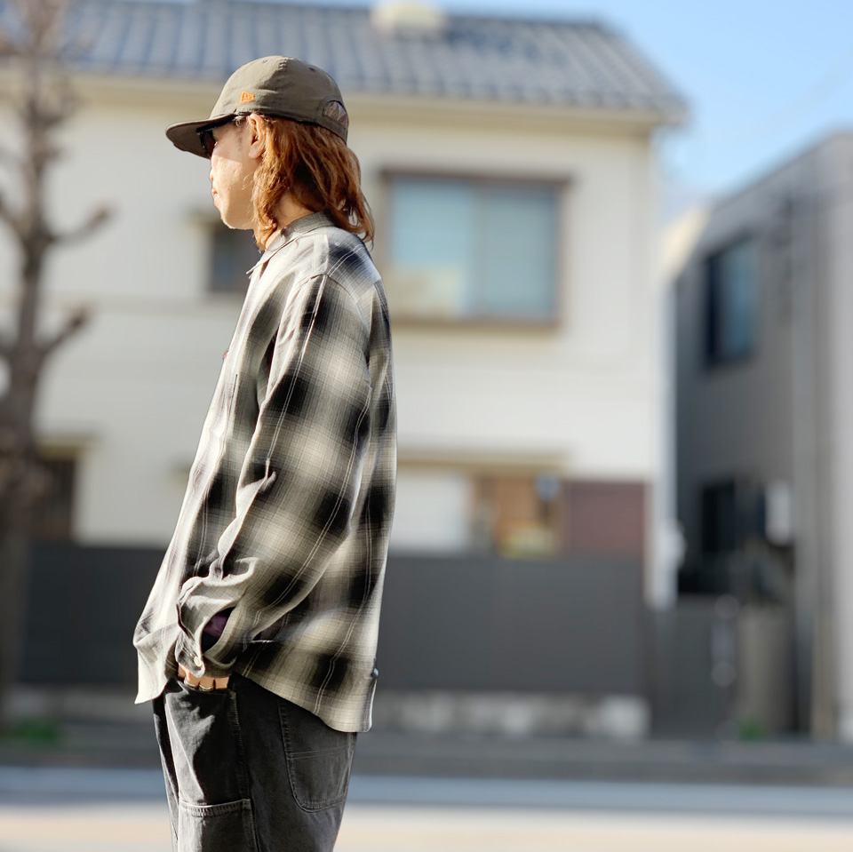 TOWNCRAFT（タウンクラフト） 全2色 オンブレチェックシャツ シャドウ
