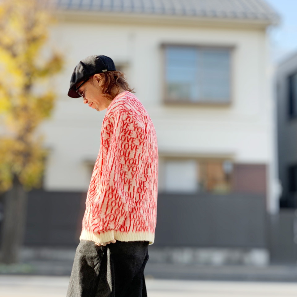 TOWNCRAFT（タウンクラフト） シャギーカーディガン I LOVE YOU SHAGGY