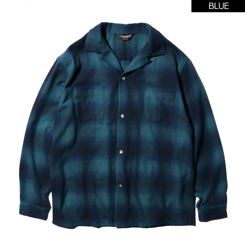 TOWNCRAFT（タウンクラフト） 全2色 オンブレチェックシャツ