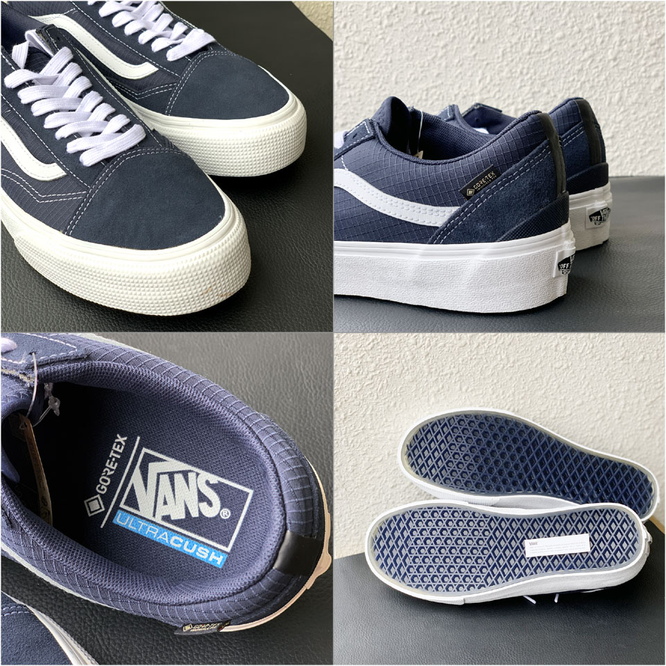 国内配送 VANS OLD SKOOL GORE-TEX NAVY/TRUE WHITE VANS UA Old Skool GORE-TEX | Light grey Men's Sneakers | YOOX
