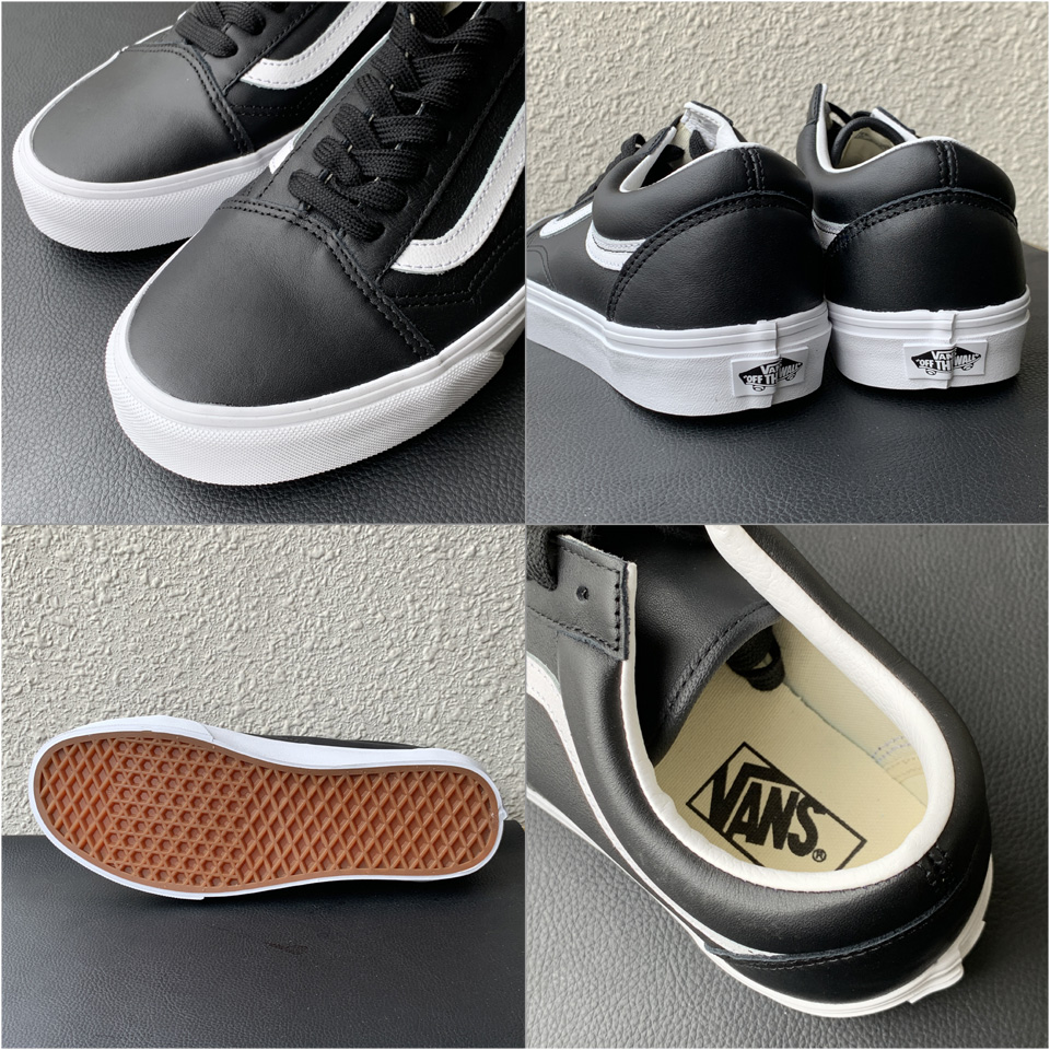 VANS（ヴァンズ） バンズ OLD SKOOL LEATHER BLACK/TRUE WHITE
