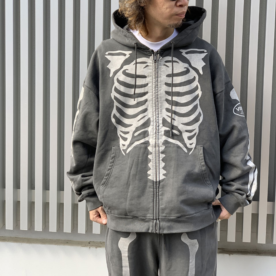 バンソン VANSON ジップパーカー BONE ZIP UP HOODIE フーディー ビンテージ加工 ブラック 黒 BLACK RZV-2402  : vanson2402 : Mr-vibes - 通販 - Yahoo!ショッピング