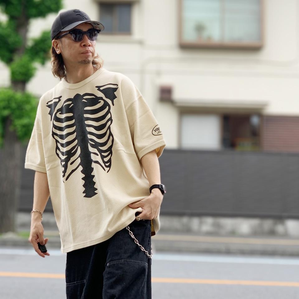バンソン VANSON Tシャツ BONE PIGMENT DYED S/S Tee 半袖 ピグメント ブラック 黒 BLACK RZV-2501 | VANSON | 02