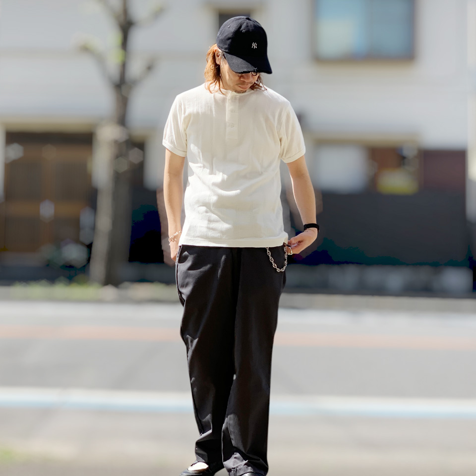 WHITESVILLE 全2色 ホワイツビル ヘンリーネックTシャツ NEEDLE OUT S