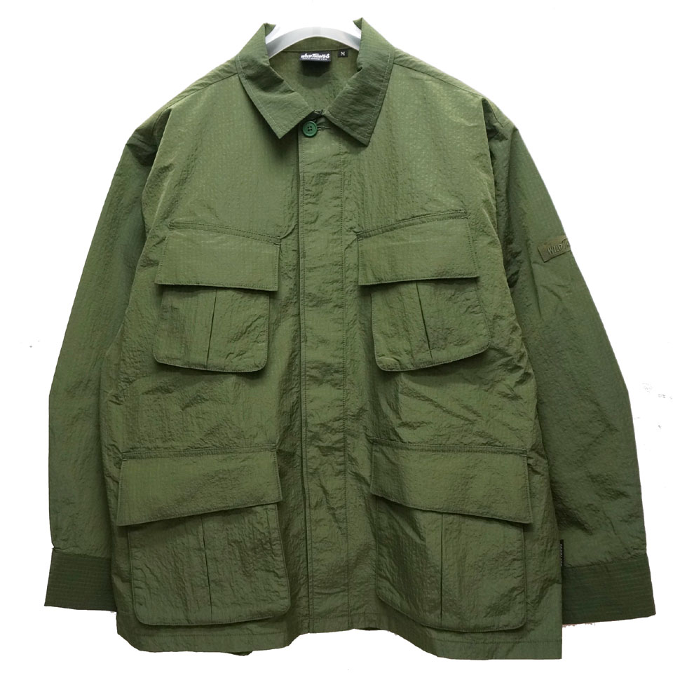 ワイルドシングス WILD THINGS ナイロンジャケット BDUジャケット GRAINRIP BDU JACKET ミリタリージャケット  WT23018SK オリーブ OLIVE