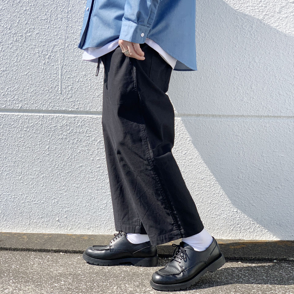 ワイルドシングス WILD THINGS クロップドパンツ LIGHT BACK SATIN CROPPED PANTS 9分丈 8分丈  TW23033SK ブラック 黒 BLACK