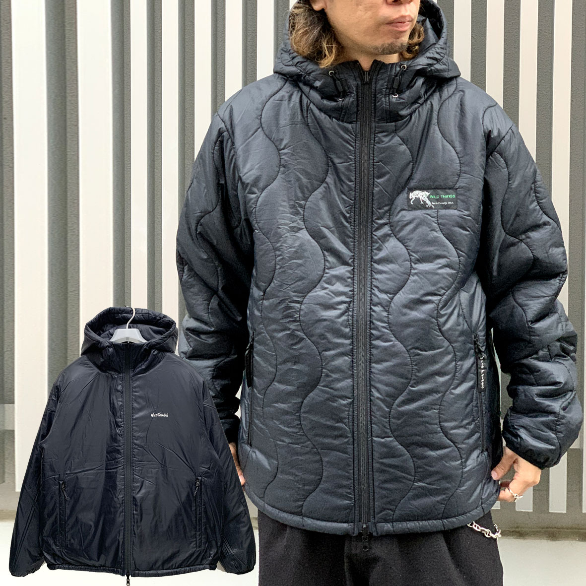 ワイルドシングス WILD THINGS リバーシブルジャケット REVERSIBLE BELAY JACKET アウター プリマロフト ブラック 黒  BLACK WT24120SK