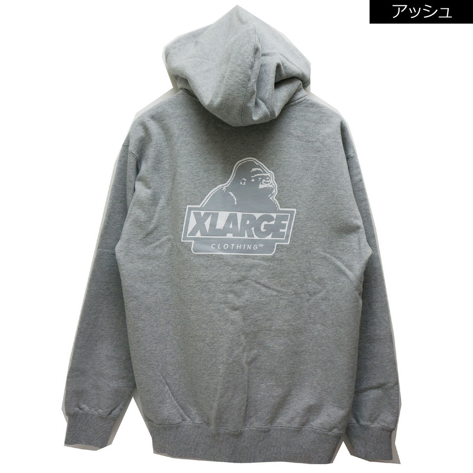 全3色 エクストララージ XLARGE パーカー SLANTED OG HOODED SWEAT PARKA フーディー ブラック アッシュグレー  ブラウン 灰色 茶色