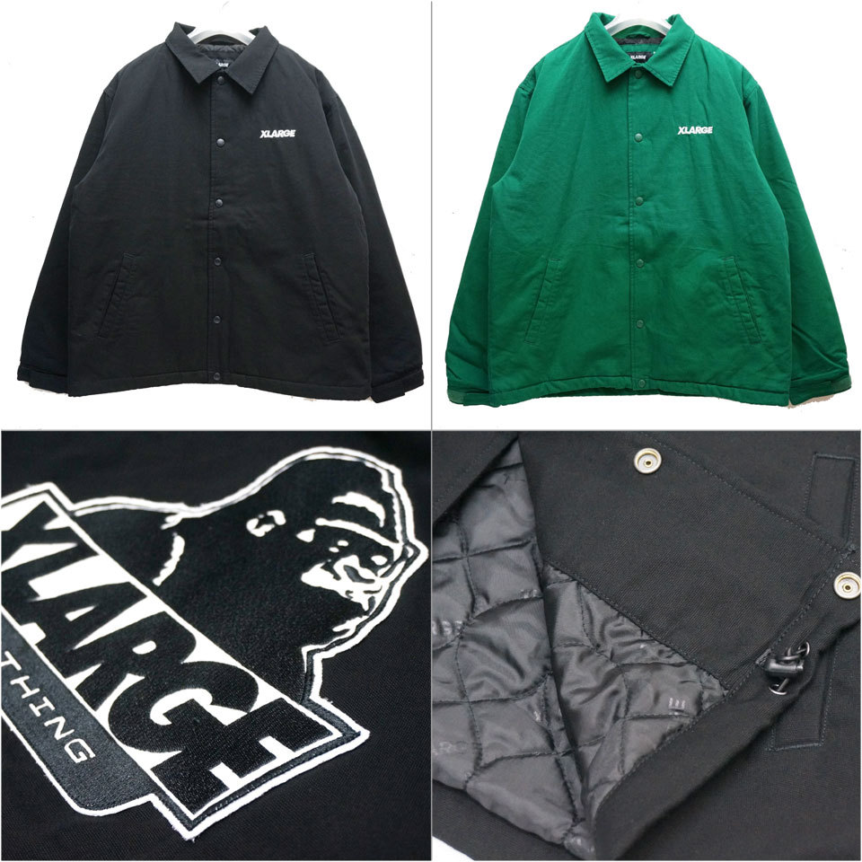 全2色 エクストララージ XLARGE コーチジャケット OG DUCK COACH JACKET 定番ロゴ アウター ブラック 黒 BLACK  グリーン 緑 GREEN 101221021001