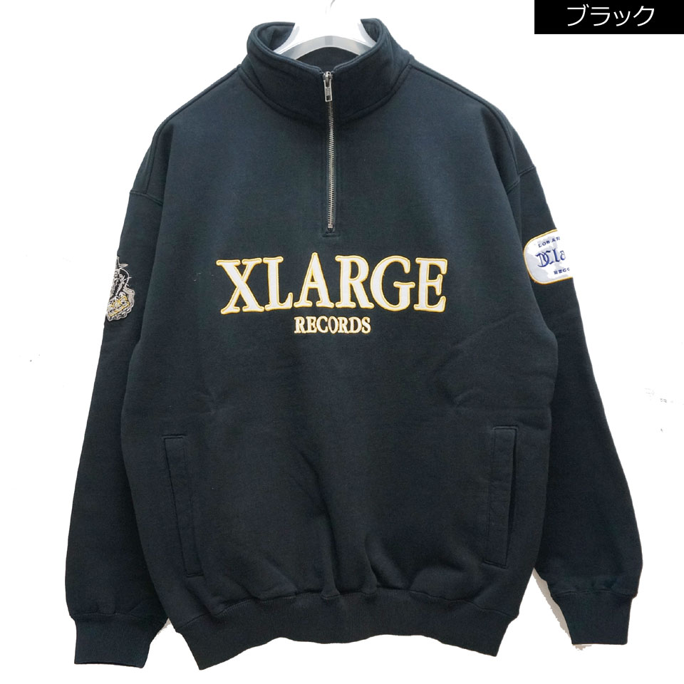 全2色 エクストララージ XLARGE ハーフジップスウェット トレーナー XL