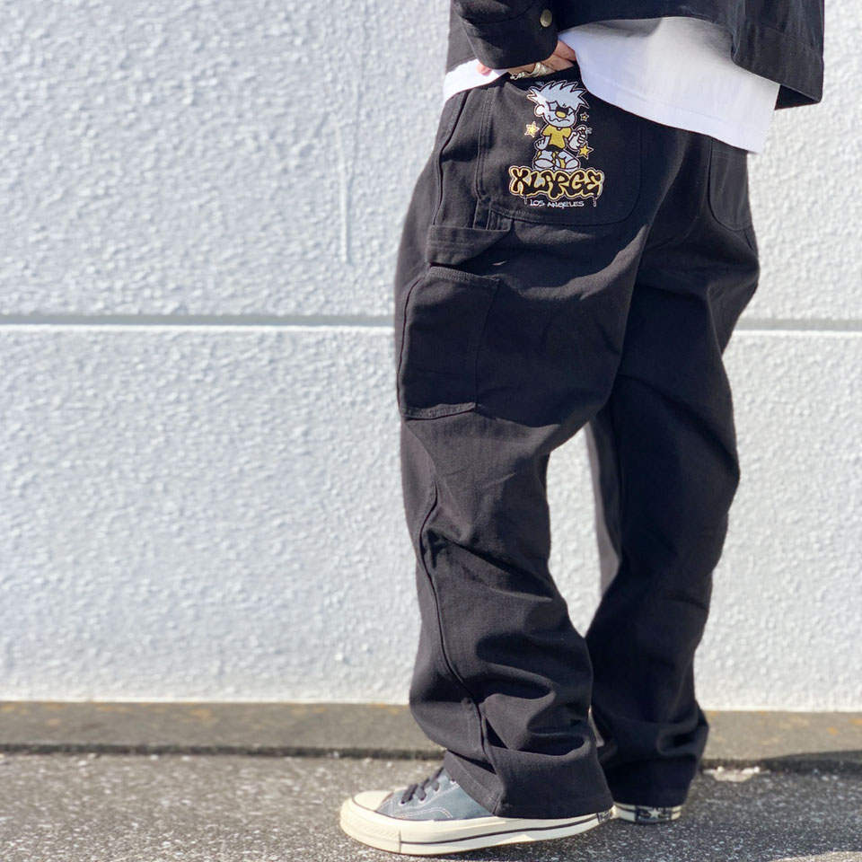 SALE セール 全2色 エクストララージ XLARGE ペインターパンツ BAD KID PAINTER PANTS ワークパンツ ブラック  ベージュ 黒 BLACK BEIGE 101231031002