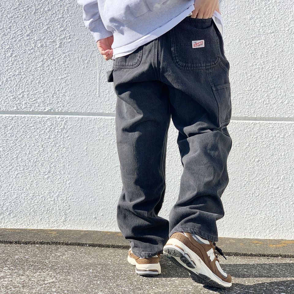 全2色 エクストララージ XLARGE ダブルニー デニムパンツ DOUBLE KNEE WORK PANTS ブラック ライトインディゴ 黒  INDIGO 101231031001