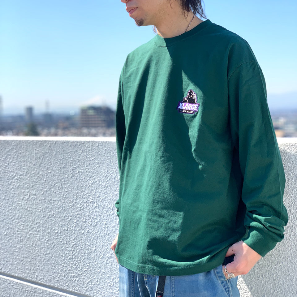 全4色 エクストララージ XLARGE ロンT Tシャツ OLD OG L/S TEE 長袖 ホワイト アッシュグレー ブラック グリーン 白 黒  灰色 緑 WHITE ASH GREY BLACK GREEN