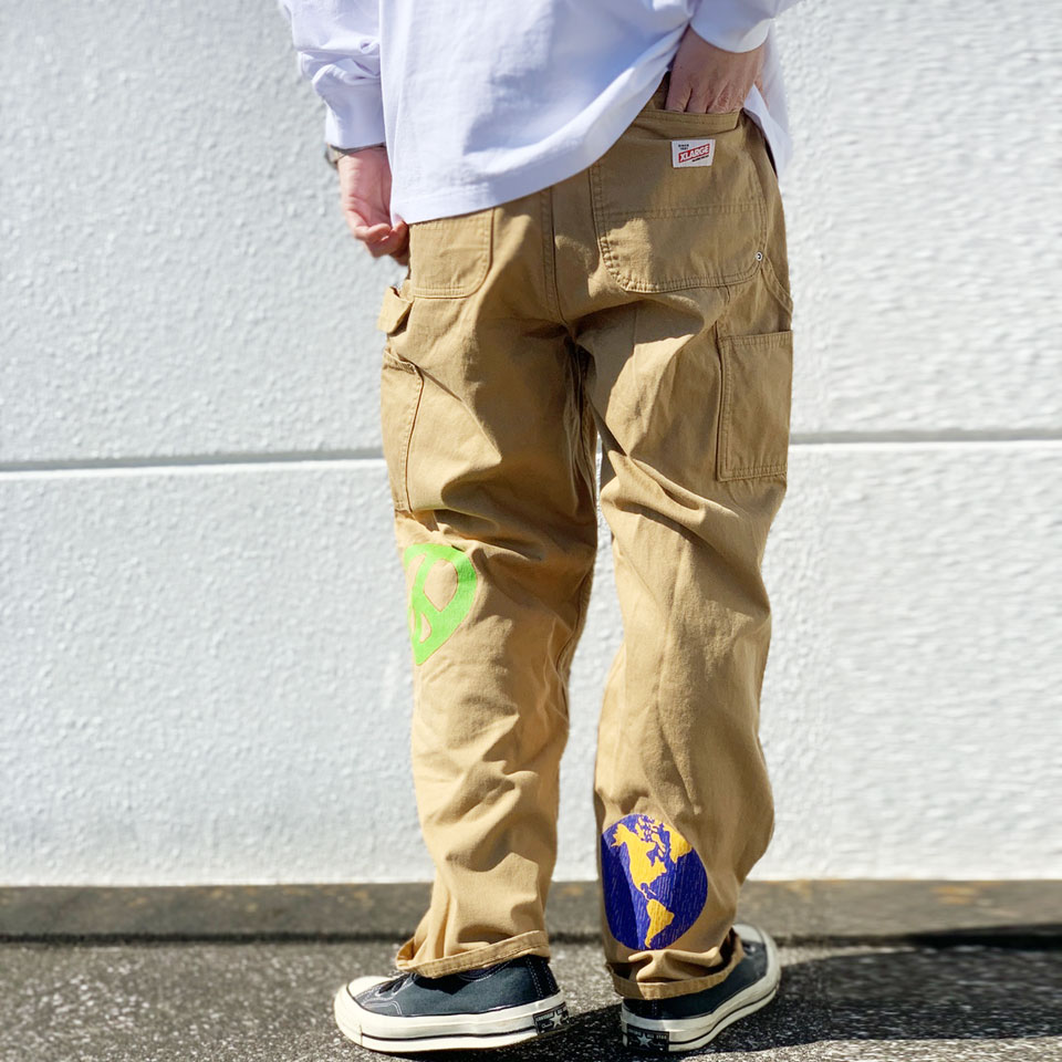 SALE セール 全2色 エクストララージ XLARGE ワークパンツ DAISY DOUBLE KNEE WORK PANTS ダブルニー ブラック  カーキ BLACK KHAKI 黒 101231031008