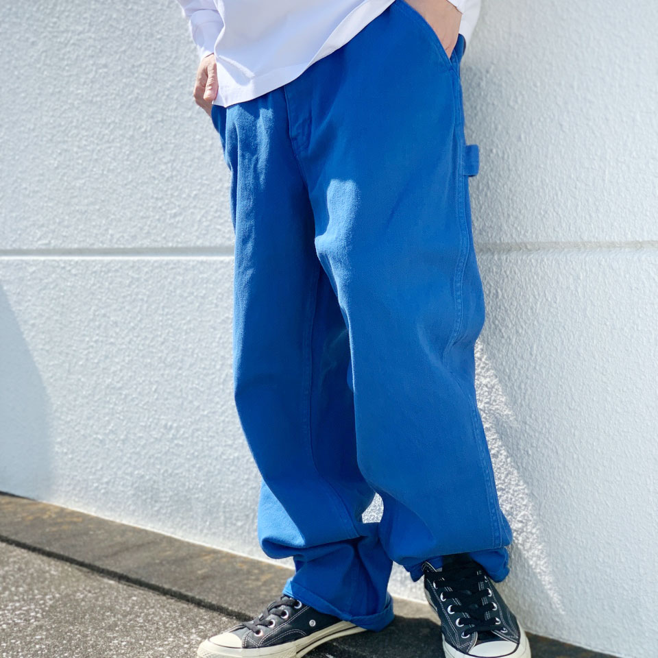 SALE セール 全2色 エクストララージ XLARGE ペインターパンツ EMBROIDERED PAINTER PANTS ワークパンツ ブルー  オレンジ BLUE ORANGE 青 カラーパンツ