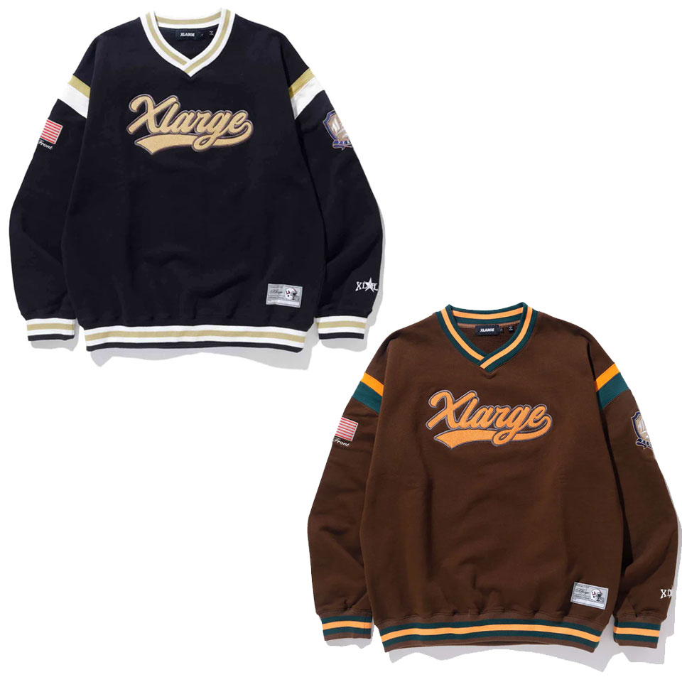 全2色 エクストララージ XLARGE クルースウェット トレーナー BASEBALL