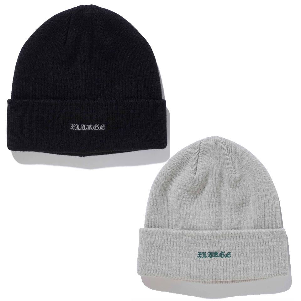 XLARGE（エクストラ ラージ） ニットキャップ ビーニー OLD ENGLISH