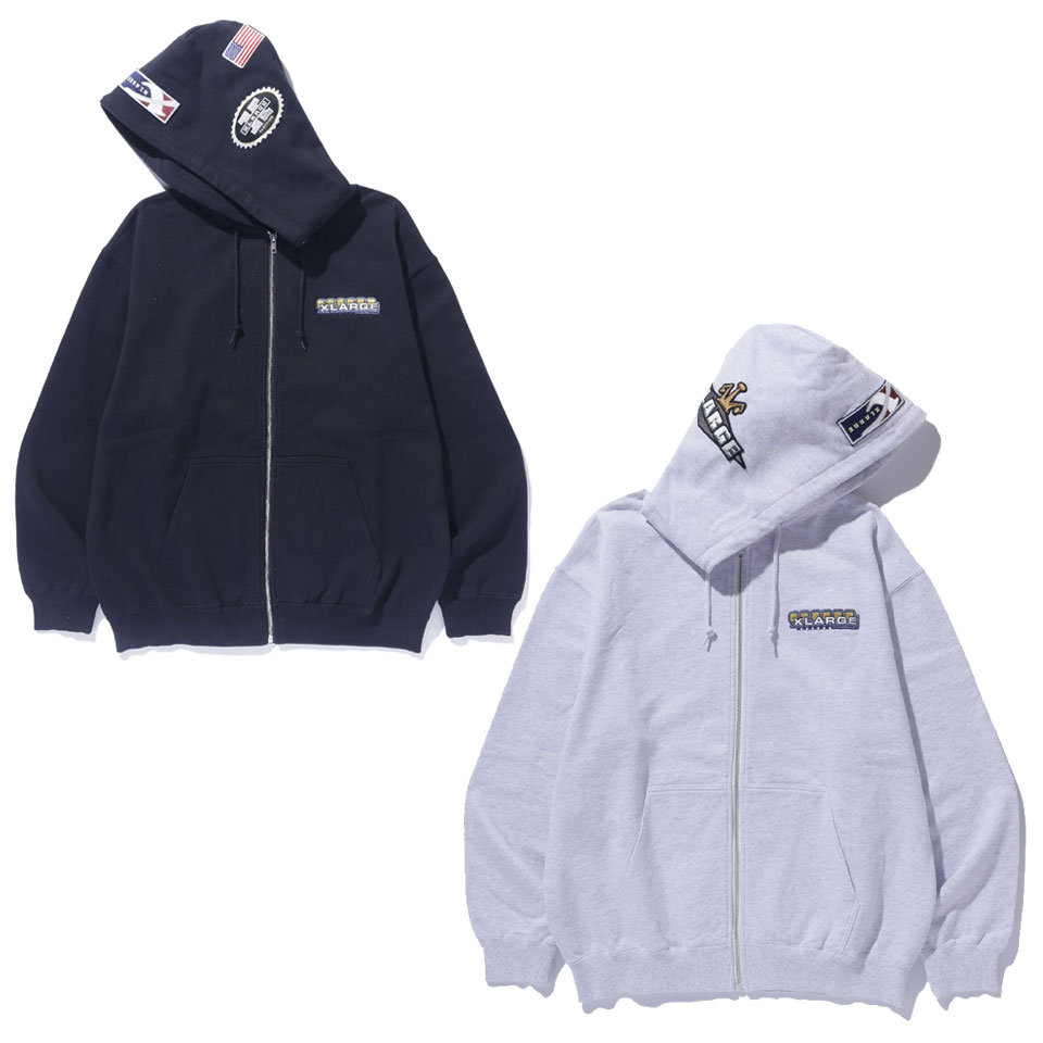 XLARGE（エクストラ ラージ） 全2色 ジップパーカー MULTI EMBLEM ZIP