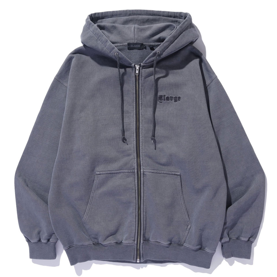 XLARGE（エクストラ ラージ） ジップパーカー PIGMENT EMBOSSED ZIP