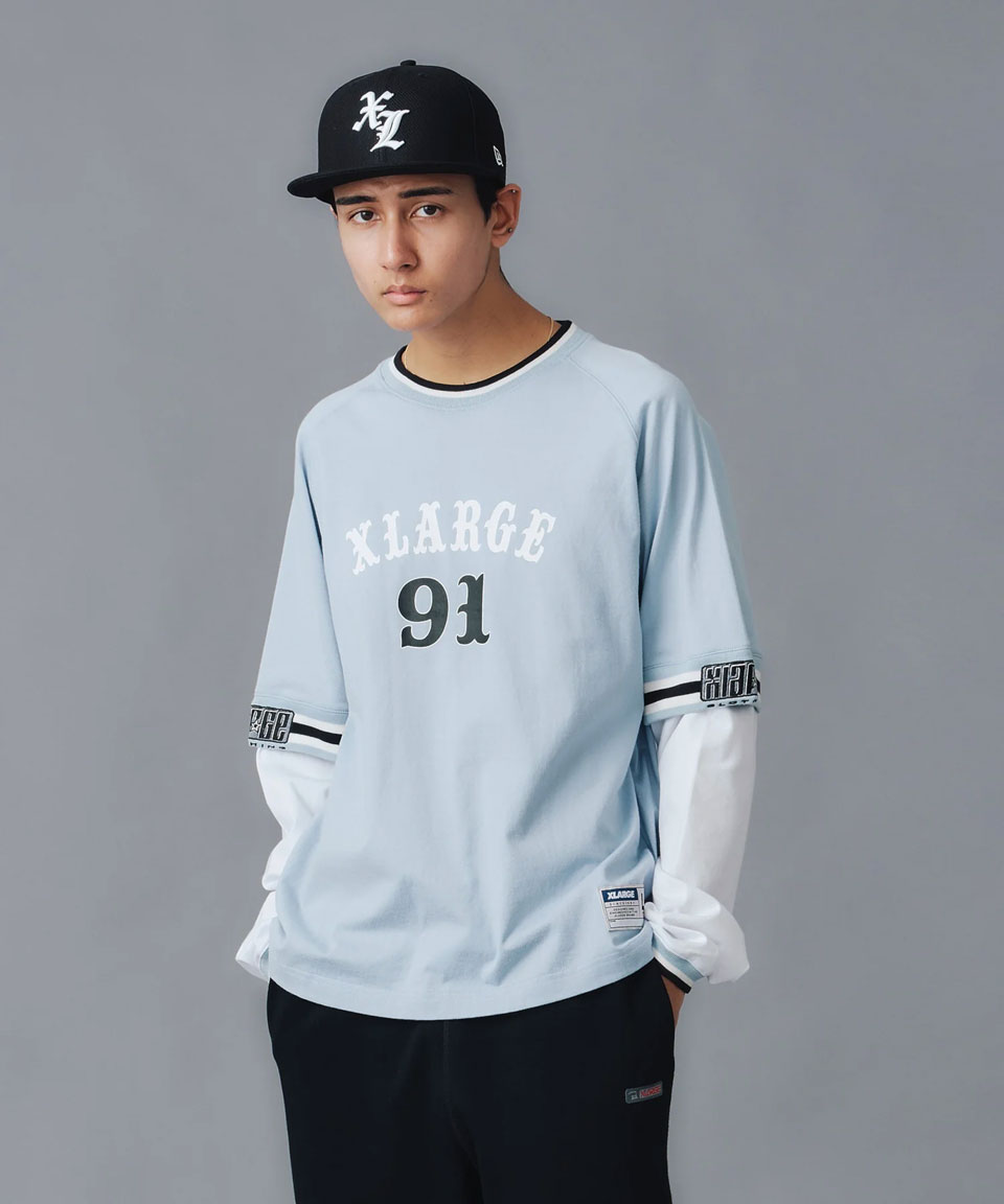 XLARGE（エクストラ ラージ） 全2色 ロンT Tシャツ XLARGE 91 LAYERD L 