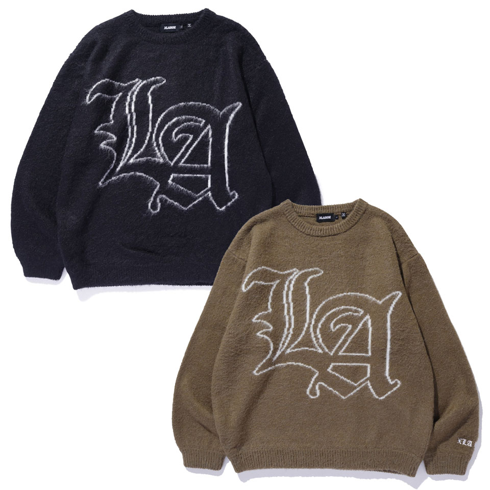美品 X-large ジャガード ウール ニット セーター エクストララージ 30％OFF／SALE】エクストララージ XLARGE ボーイ クルーネック