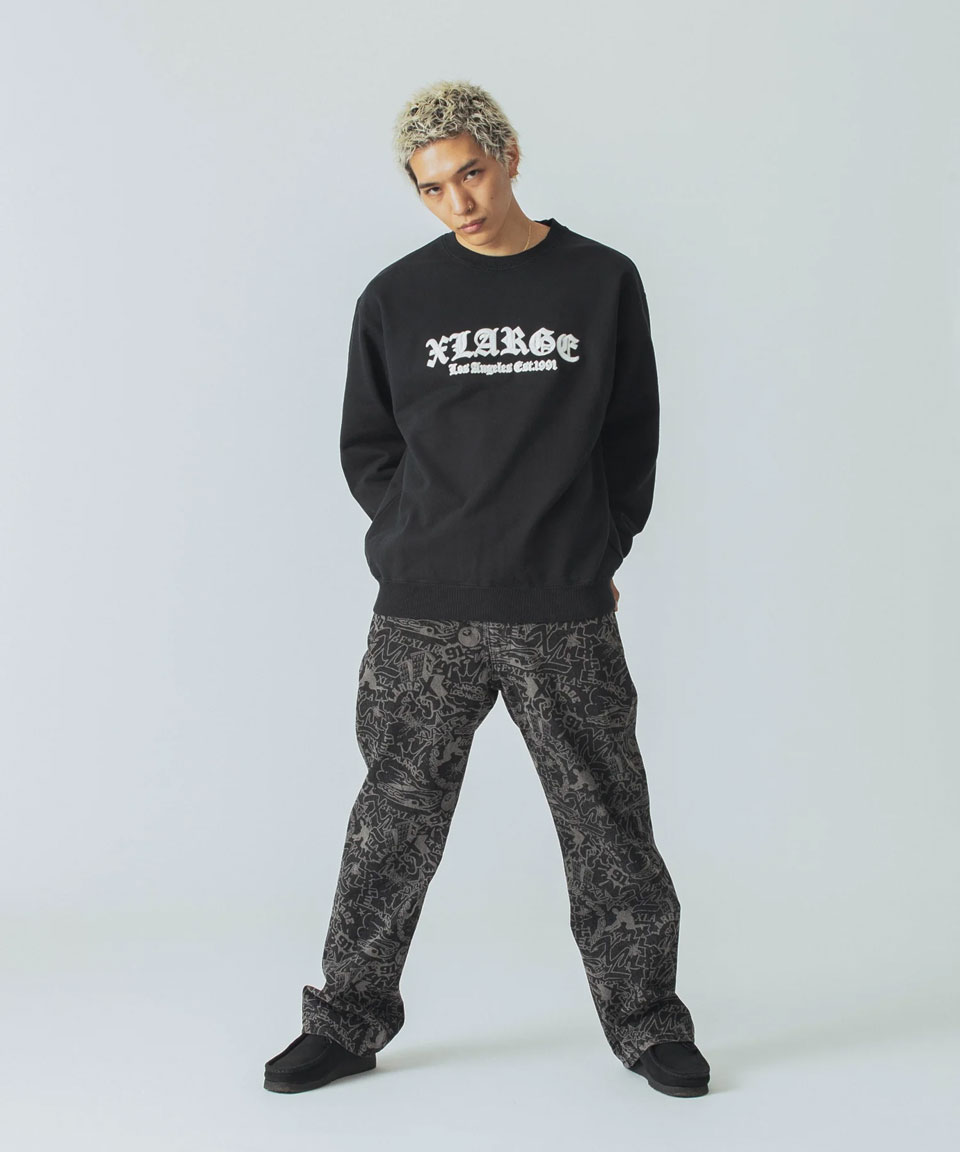 XLARGE 全2色 エクストララージ クルースウェット OLD ENGLISH