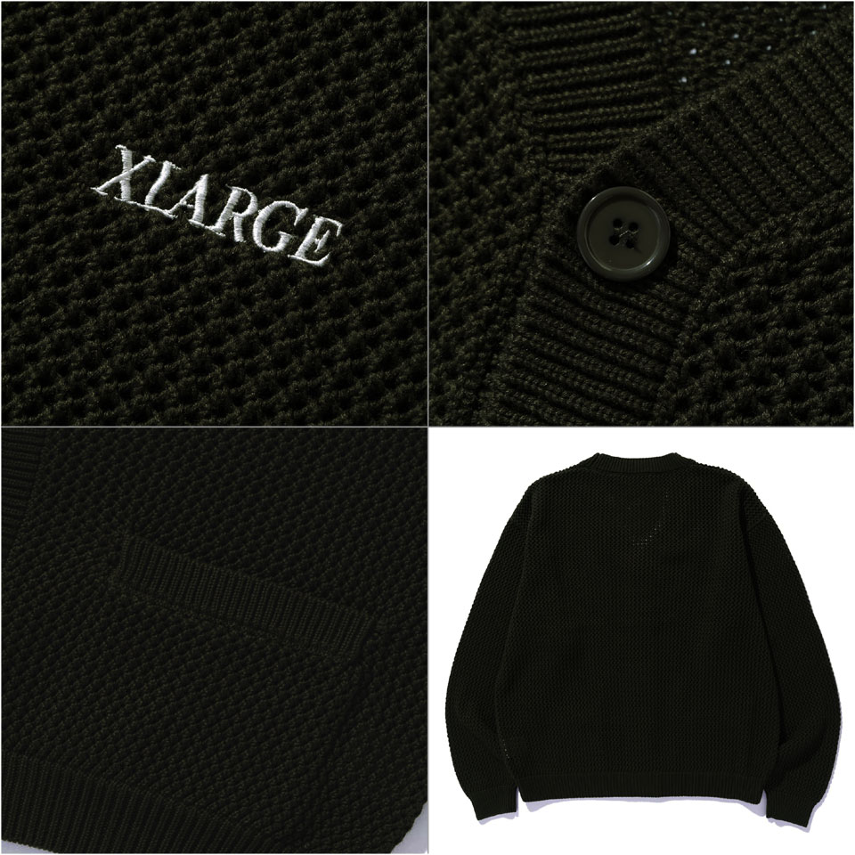 XLARGE（エクストラ ラージ） ニットカーディガン WAFFLE KNIT