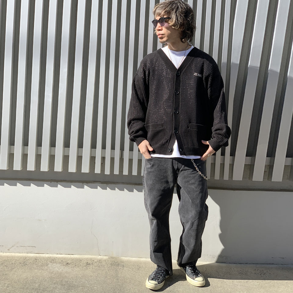 XLARGE（エクストラ ラージ） ニットカーディガン WAFFLE KNIT