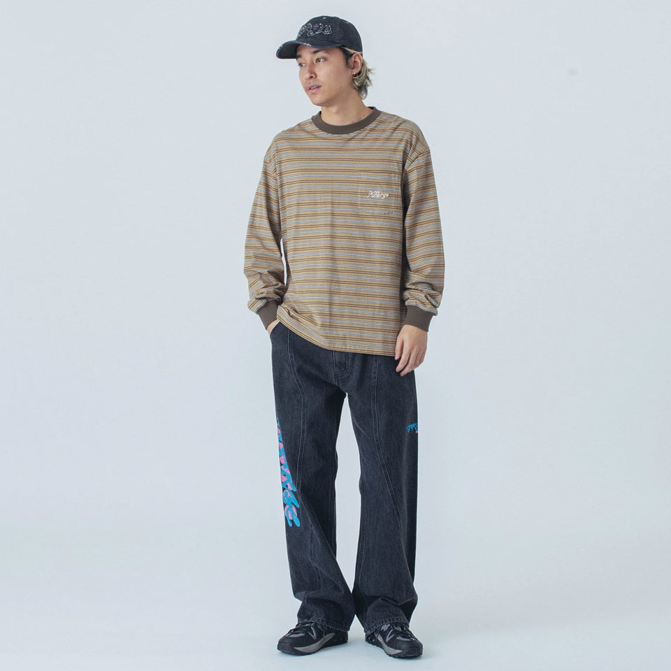 XLARGE 全2色 エクストララージ デニムパンツ SIDE CUTTING
