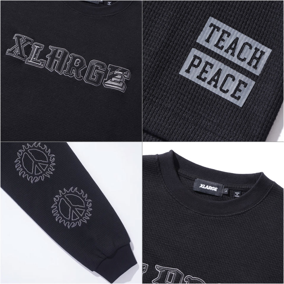 XLARGE（エクストラ ラージ） 全2色 ロンT Tシャツ CAMPUS WAFFLE L/S