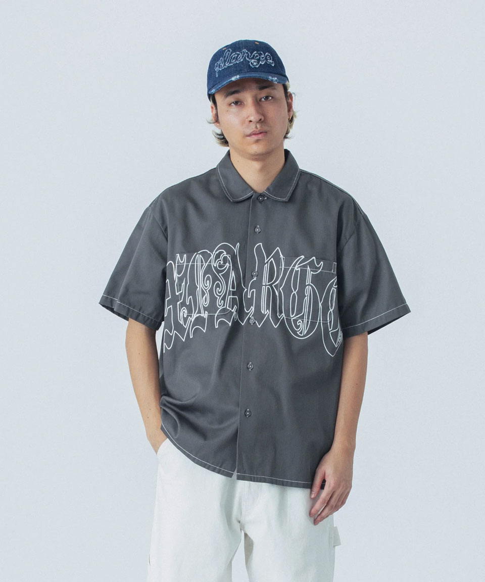 XLARGE 全2色 エクストララージ 半袖ワークシャツ OLD ENGLISH S
