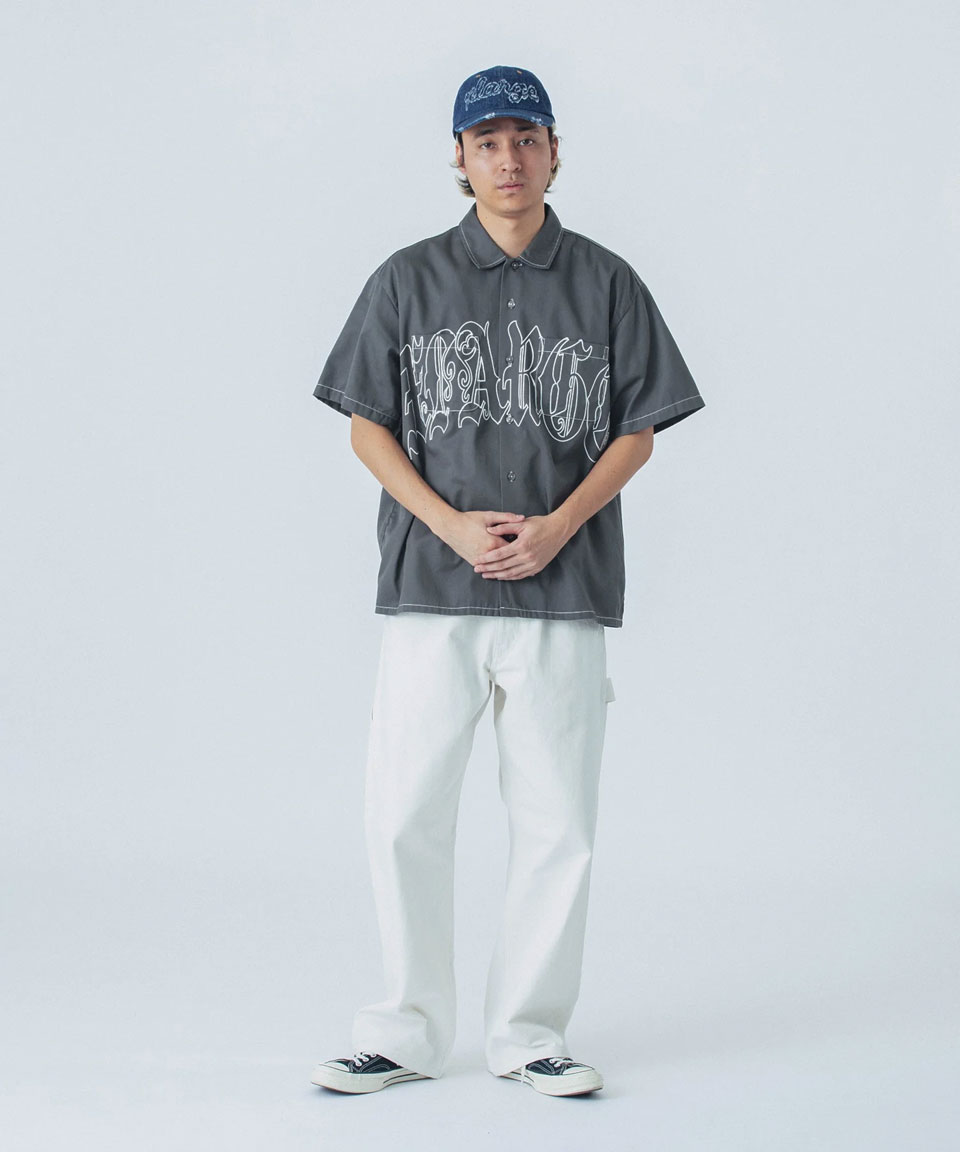 XLARGE エクストララージ メッシュゲームシャツ 黒緑 xlarge2255_03.jpg