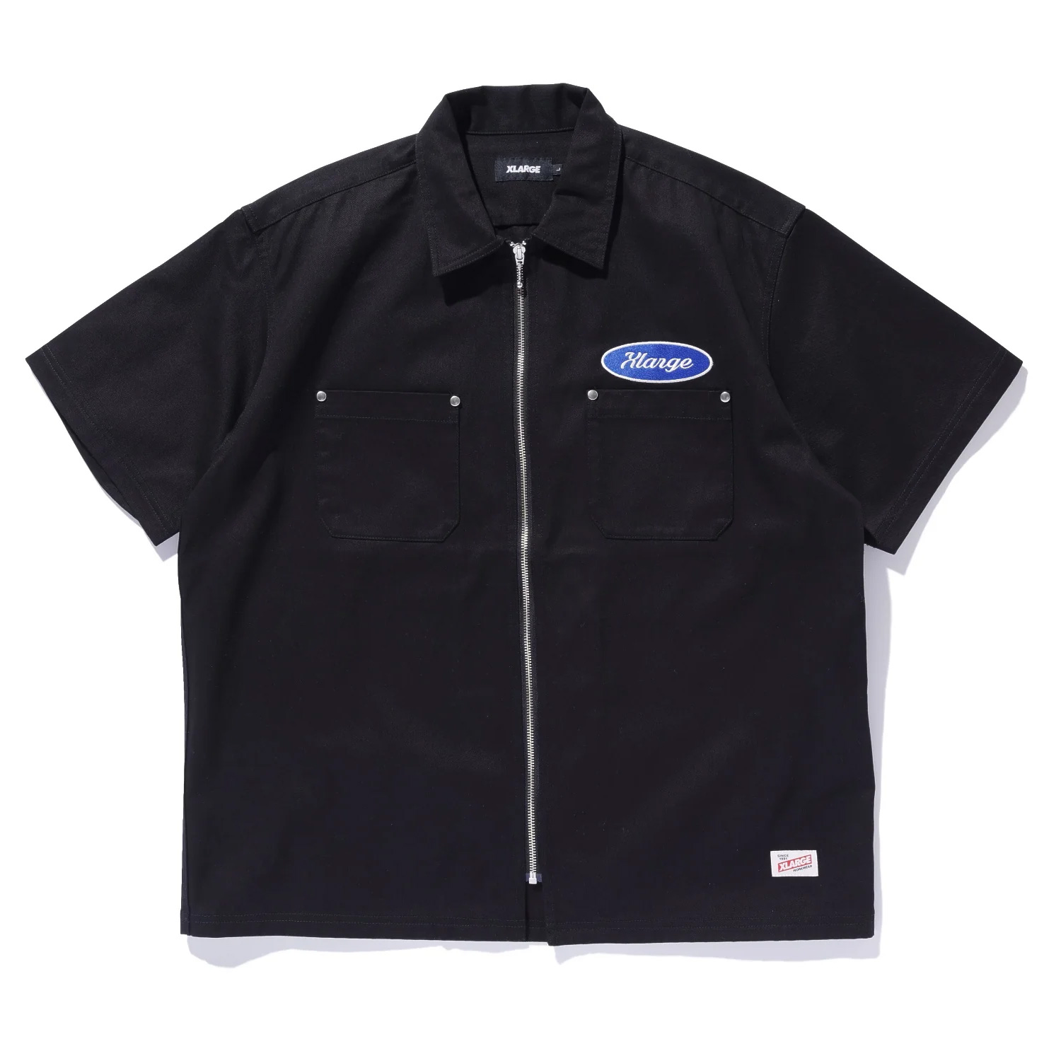 XLARGE SALE セール エクストララージ 半袖ワークシャツ ZIP UP