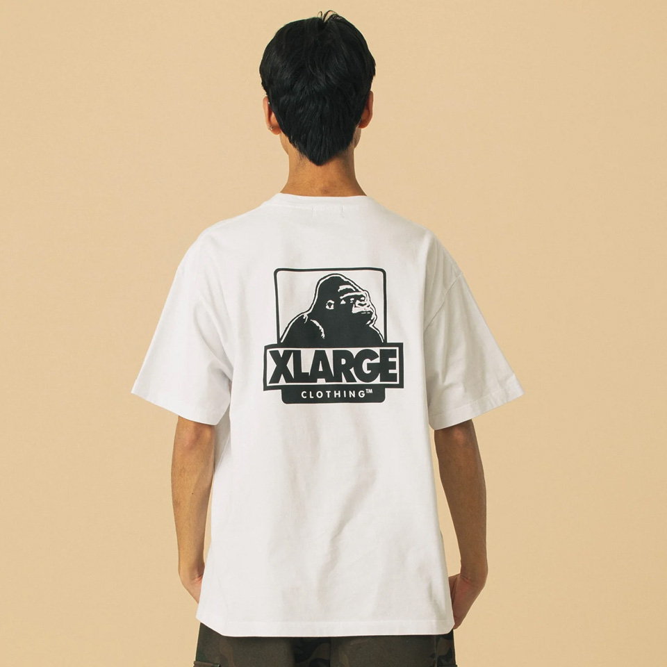 未使用新品　ホワイト Tシャツ　Ｌサイズ　ダブルロゴ XLARGE（エクストラ ラージ） 全2色 XLARGE Tシャツ OG S/S TEE 半袖