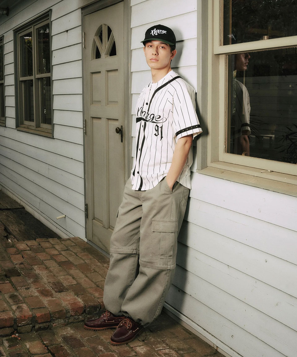 XLARGE（エクストラ ラージ） ベースボールシャツ STUDDED BASEBALL
